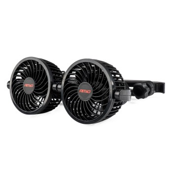Amio - ΑΝΕΜΙΣΤΗΡΑΣ ΔΙΠΛΟΣ 12V 2χ4''(10,8cm) ΜΕ ΦΙΣ ΑΝΑΠΤΗΡΑ 2 ΤΑΧΥΤΗΤΩΝ & ΣΤΗΡΙΞΗ ΣΤΟ ΠΡΟΣΚΕΦΑΛΟ - 1 TEM. 