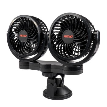 Amio - ΑΝΕΜΙΣΤΗΡΑΣ ΔΙΠΛΟΣ 12V 2χ4''(10,8cm) ΜΕ ΦΙΣ ΑΝΑΠΤΗΡΑ/2 ΤΑΧΥΤΗΤΩΝ/ ΜΕ ΒΕΝΤΟΥΖΑ PRO SERIES - 1 TEM. 