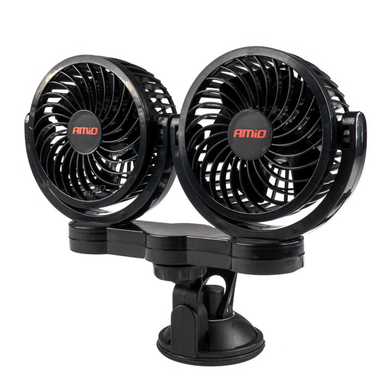 Amio - ΑΝΕΜΙΣΤΗΡΑΣ ΔΙΠΛΟΣ 12V 2χ4''(10,8cm) ΜΕ ΦΙΣ ΑΝΑΠΤΗΡΑ/2 ΤΑΧΥΤΗΤΩΝ/ ΜΕ ΒΕΝΤΟΥΖΑ PRO SERIES - 1 TEM. 