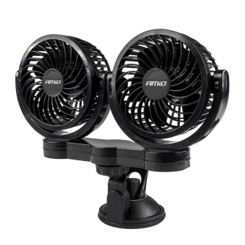 Amio - ΑΝΕΜΙΣΤΗΡΑΣ ΔΙΠΛΟΣ 24V 2χ4''(10,8cm) ΜΕ ΦΙΣ ΑΝΑΠΤΗΡΑ 2 ΤΑΧΥΤΗΤΩΝ ΜΕ ΒΕΝΤΟΥΖΑ PRO SERIES - 1 ΤΕΜ.