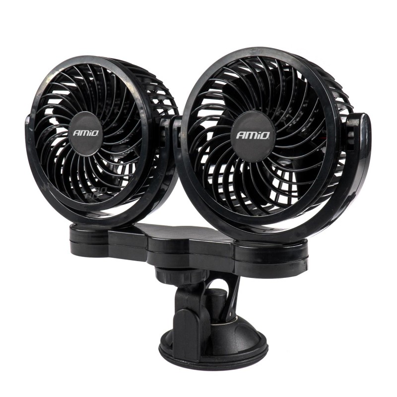 Amio - ΑΝΕΜΙΣΤΗΡΑΣ ΔΙΠΛΟΣ 24V 2χ4''(10,8cm) ΜΕ ΦΙΣ ΑΝΑΠΤΗΡΑ 2 ΤΑΧΥΤΗΤΩΝ ΜΕ ΒΕΝΤΟΥΖΑ PRO SERIES - 1 ΤΕΜ.