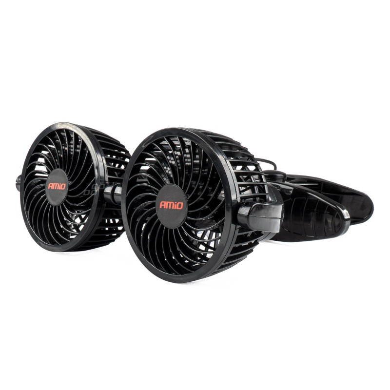 Amio - ΑΝΕΜΙΣΤΗΡΑΣ ΔΙΠΛΟΣ 12V 2χ4''(10,8cm) ΜΕ ΦΙΣ ΑΝΑΠΤΗΡΑ/2 ΤΑΧΥΤΗΤΩΝ/ ΜΕ ΜΑΝΤΑΛΑΚΙ PRO SERIES - 1 TEM. 