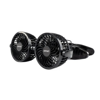 Amio - ΑΝΕΜΙΣΤΗΡΑΣ ΔΙΠΛΟΣ 24V 2χ4''(10,8cm) ΜΕ ΦΙΣ ΑΝΑΠΤΗΡΑ/2 ΤΑΧΥΤΗΤΩΝ/ ΜΕ ΜΑΝΤΑΛΑΚΙ PRO SERIES - 1 ΤΕΜ. 