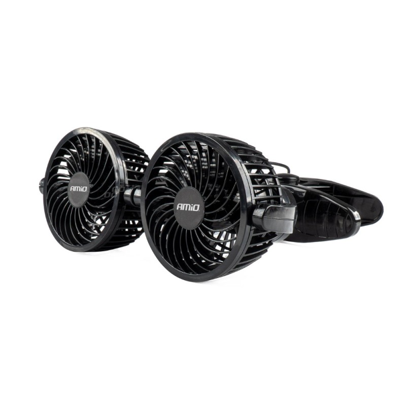 Amio - ΑΝΕΜΙΣΤΗΡΑΣ ΔΙΠΛΟΣ 24V 2χ4''(10,8cm) ΜΕ ΦΙΣ ΑΝΑΠΤΗΡΑ/2 ΤΑΧΥΤΗΤΩΝ/ ΜΕ ΜΑΝΤΑΛΑΚΙ PRO SERIES - 1 ΤΕΜ. 