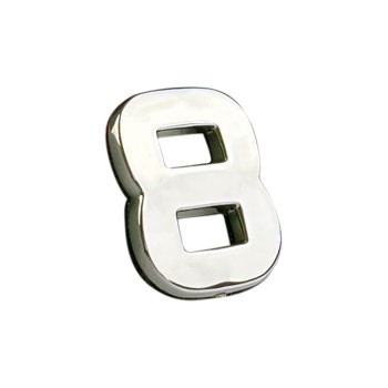 Αυτοκόλλητο Γράμμα Χρωμίου 3D "8" 2.7x2.5cm 1 Τεμάχιο