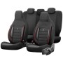 Καλύμματα Αυτοκινήτου Otom Sport Plus City Design Universal Βαμβακερό Ύφασμα / Rachel / Δερματίνη Σετ Εμπρός / Πίσω Με Ενσωματωμένα Προσκέφαλα Μαύρο Με Κόκκινο Κέντημα SPTPLS-102CTY 11 Τεμαχίων1
