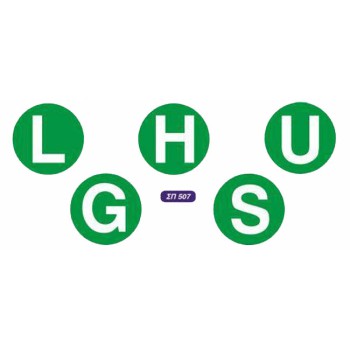 Αυτοκόλλητο Σήμα L- H - U - G - S Φ18.5cm 1Τμχ