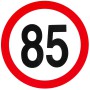 Αυτοκόλλητο Σήμα Όριο Ταχύτητας "85" 15cm 1Τμχ