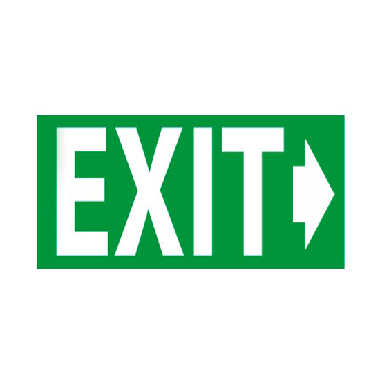 Αυτοκόλλητο Σήμα "EXIT" Δεξία 16x10cm 1Τμχ