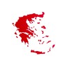 Αυτοκόλλητος Χάρτης Ελλάδα Κόκκινος 11x9cm 1Τμχ