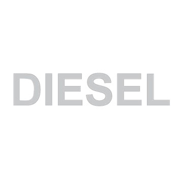 Αυτοκόλλητο Σήμα "Diesel" Ασημί 7x1.5cm 1Τμχ