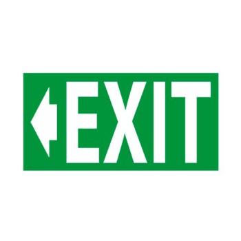 Αυτοκόλλητο Σήμα "EXIT" Αριστερά 16x10cm 1Τμχ