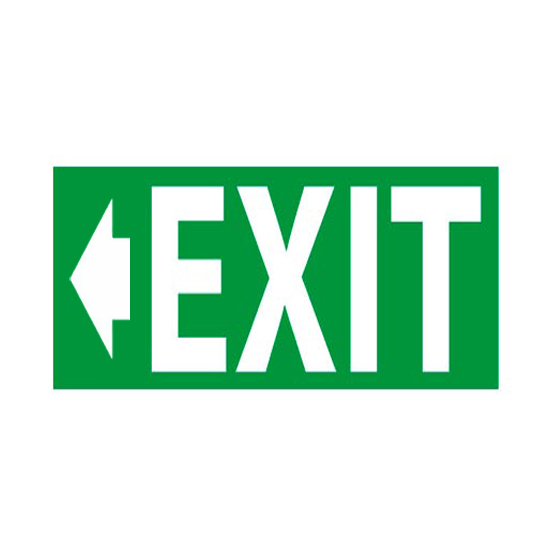 Αυτοκόλλητο Σήμα "EXIT" Αριστερά 16x10cm 1Τμχ