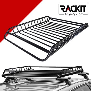 Σχάρα Οροφής Αυτοκινήτου (Καλάθι) Rackit Μεταλλική Μαύρη 127x96cm 1 Τεμάχιο