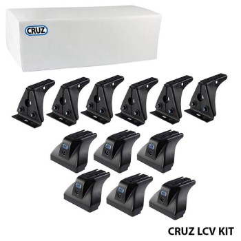 Πόδια / Άκρα Για Μπάρες & Σχάρες Οροφής CRUZ LCV 934-402 Για Renault Kangoo 98-08, 08-14, 14+ / Mercedes-Benz Citan W415 Long 13-21, Nissan Kubistar 97-08, NV250 13+ Σετ 6 Τεμάχια (4+2V)