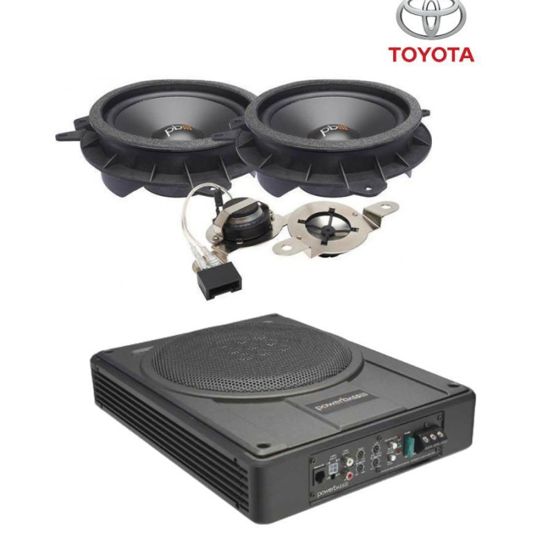 Powerbass Σετ Toyota με Διαιρούμενα Ηχεία Αυτοκινήτου 6.5'' και Ενεργό Subwoofer 10"