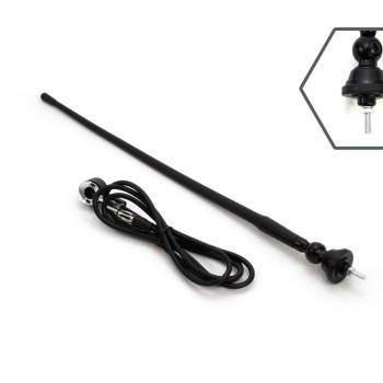 Amio - Κεραία Ραδιοφώνου Οροφής βάση 5mm μήκος 34cm μήκος καλωδίου 1.4m για Επιβατικά Αυτοκίνητα - 1 τεμ. (01049/AM)