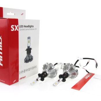 Amio - Λαμπτήρες SX SERIES τύπου H1 τάση λειτουργίας 6/12V απόδοσης 40W 6000K 3200lm με ενσωματωμένη ψύκτρα για Επιβατικά Αυτοκίνητα και Μοτοσυκλέτες - 2 τεμ. (01061/AM)