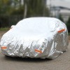 Amio - Κουκούλα Αυτοκινήτου Cotton 120g με φερμουάρ διάσταση 480 x 185 x 145 cm χρώμα ασημί μέγεθος SUV/Van Large για Επιβατικά Αυτοκίνητα - 1 τεμ. (01113/AM)
