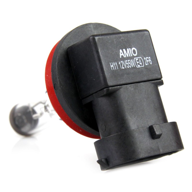 Amio - λάμπα τύπου H11 αλογόνου τάση λειτουργίας 12V απόδοση 55W τύπος βάσης PGJ19-2 LUMITEC για φώτα αυτοκινήτου – 1 τεμ. (01159/AM)