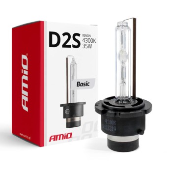 Amio - Ανταλλακτική Λάμπα D2S Xenon 12V 35W 4300K Basic Σειρά P32d-2 για Φώτα Αυτοκινήτου - 1 τεμ. (01319/AM)