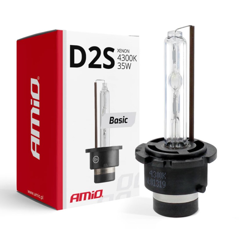 Amio - Ανταλλακτική Λάμπα D2S Xenon 12V 35W 4300K Basic Σειρά P32d-2 για Φώτα Αυτοκινήτου - 1 τεμ. (01319/AM)