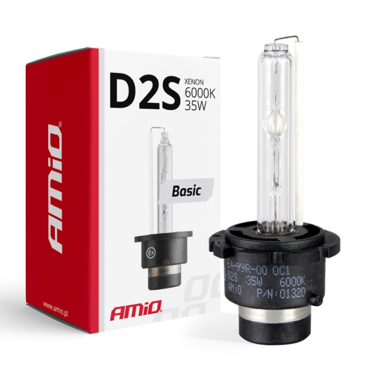 Amio - Ανταλλακτική Λάμπα D2S Xenon 12V 35W 6000K Basic Σειρά P32d-2 Λευκό Φως για Φώτα Αυτοκινήτου - 1 τεμ. (01320/AM)
