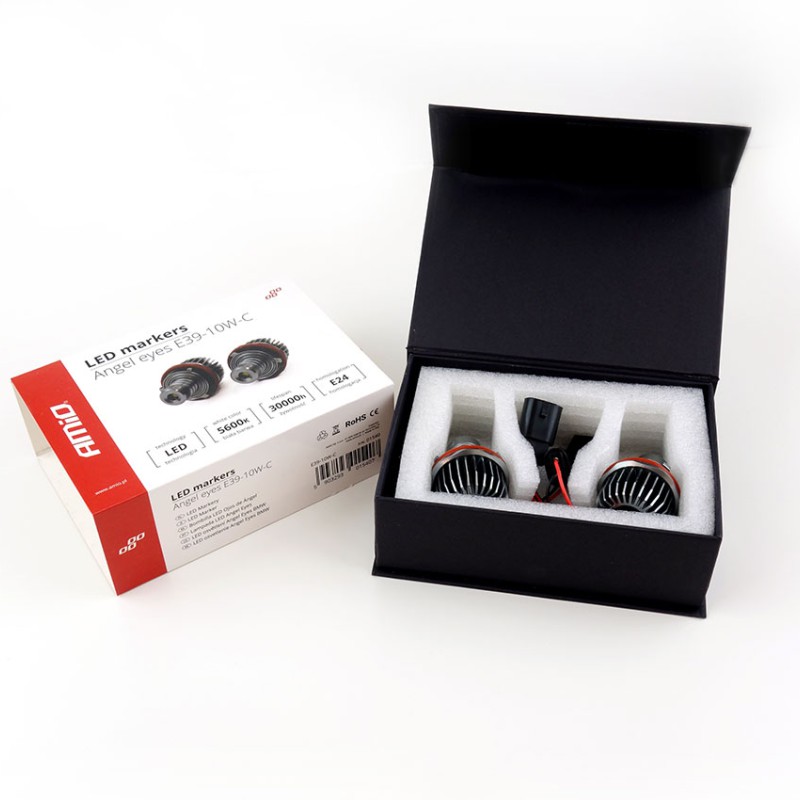 Amio – LED Λαμπάκια Angel Eyes 10W 270lm 5600K CANBUS για BMW Σειρά 1 3 5 για Καθαρό Λευκό Φως & Χωρίς Σφάλματα – Σετ 2 Τεμ. (01540/AM)