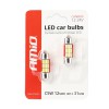 Amio – Λαμπάκια Πλαφονιέρας LED 31mm C5W C10W 12/24V 2W 5600K 12xSMD 4014 CANBUS για Καθαρό Φωτισμό Εσωτερικού – Σετ 2 Τεμ. (01631/AM)