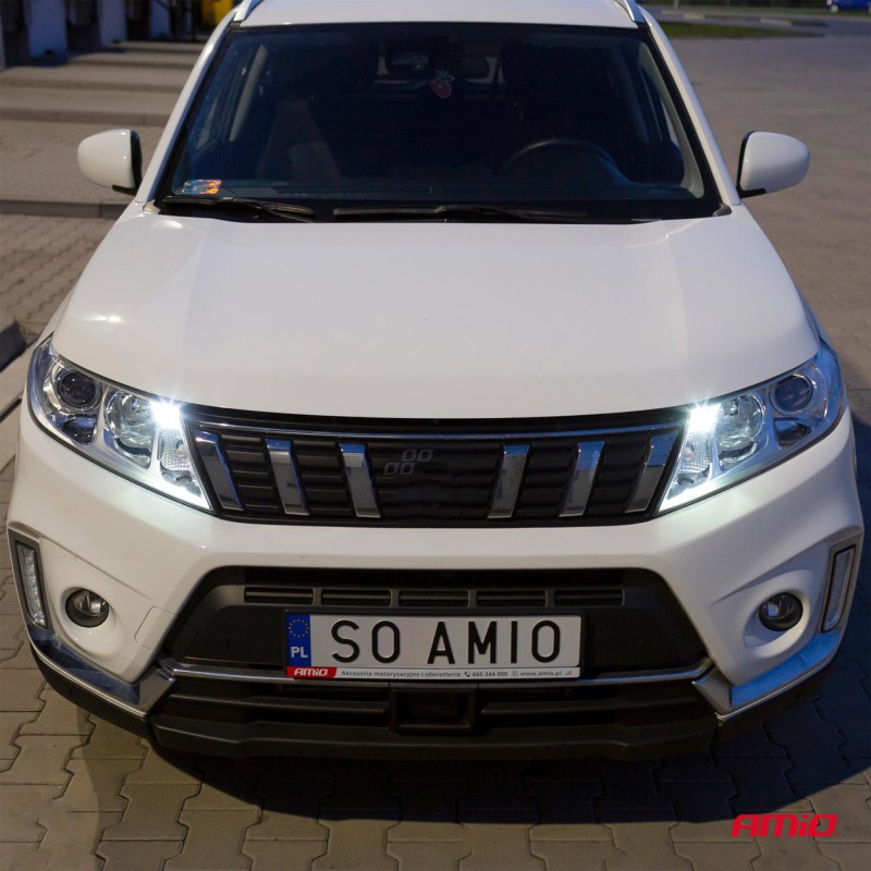 Amio – Λαμπάκια LED T10 W5W 12/24V 2W 5600K 12xSMD 2016 CANBUS Καρφωτά για Ισχυρό Λευκό Φωτισμό χωρίς Σφάλματα – Σετ 2 Τεμ. (01638/AM)