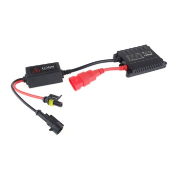 Amio - Kit Xenon Bi-Xenon H4-3 6000K 35W 12V με SLIM ballast για ισχυρό λευκό φωτισμό δρόμου και καθαρή δέσμη σε μεσαία και μεγάλη σκάλα - 1 Σετ (01943/AM)