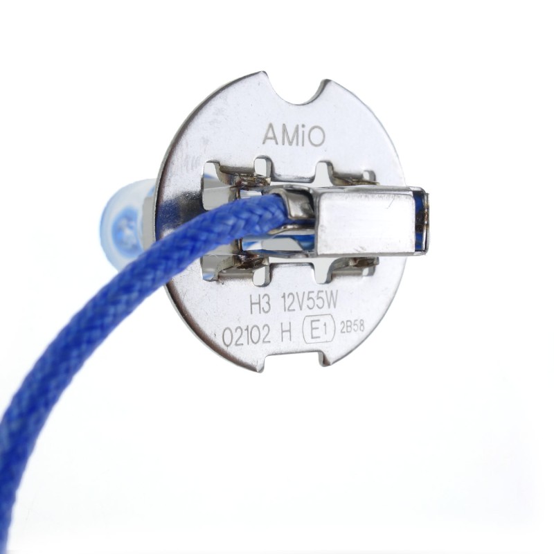 Amio - Λάμπες Αλογόνου H3 12V 55W PK22s Lumitec Limited +130% έως 40m με λευκό φως 4300K για βελτιωμένη ορατότητα και ασφαλή οδήγηση με έγκριση E1 - 2 Τεμ. (02102/AM)