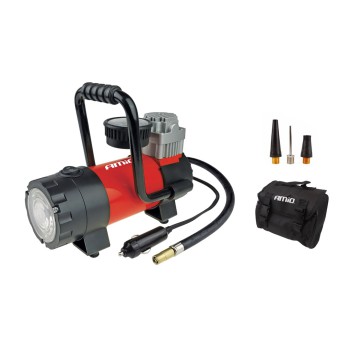 Amio - ΚΟΜΠΡΕΣΕΡ ΑΕΡΑ ΕΛΑΣΤΙΚΩΝ ΜΕΤΑΛΛΙΚΟΣ ACOMP-06 12V 100psi 7bar 28l/min ΜΕ ΦΙΣ ΑΝΑΠΤΗΡΑ ΚΑΙ ΚΑΛΩΔΙΟ 300cm ΚΑΙ ΦΑΚΟ LED - 1 ΤΕΜ. (02180/AM)