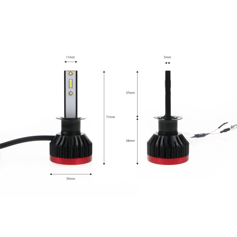 Amio - H1 BF-SERIES 6-18V 50W ETi-1860 2X25W 6.000K 3100lm LED (ΜΕ ΑΝΕΜΙΣΤΗΡΑΚΙ) -2ΤΕΜ (02240/AM)