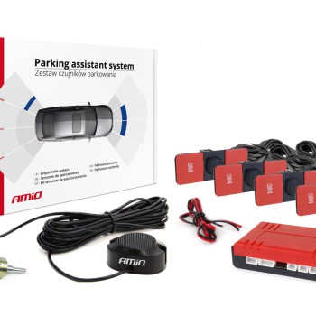 Amio - ΣΥΣΤΗΜΑ ΠΑΡΚΑΡΙΣΜΑΤΟΣ 12V ΜΕ 4 ΑΙΣΘΗΤΗΡΕΣ ΤΥΠΟΥ INSIDE MOUNT (ΜΑΥΡΟ) 16,5mm ΚΑΙ BUZZER (ΜΟΝΟ ΗΧΟΣ) - 1 τεμ. (02253/AM)