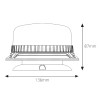 Amio - ΦΑΡΟΣ ΜΑΓΝΗΤΙΚΟΣ W03M 12V/24V 36LED ΠΟΡΤΟΚΑΛΙ IP56 136X87mm - 1 ΤΕΜ. (02295/AM)