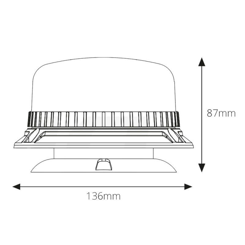 Amio - ΦΑΡΟΣ ΜΑΓΝΗΤΙΚΟΣ W03M 12V/24V 36LED ΠΟΡΤΟΚΑΛΙ IP56 136X87mm - 1 ΤΕΜ. (02295/AM)