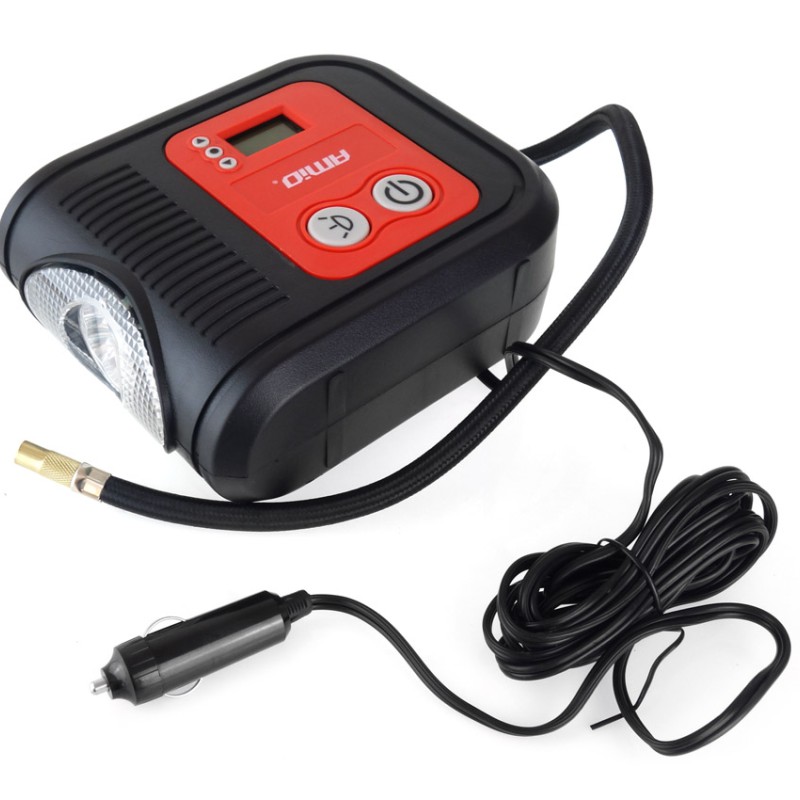 Amio - ΚΟΜΠΡΕΣΕΡ ΑΕΡΑ ΕΛΑΣΤΙΚΩΝ ΨΗΦΙΑΚΟ 12V 150psi 10bar ΜΕ LED ΦΑΚΟ & ΚΑΛΩΔΙΟ 300cm - 1 τεμ. (02380/AM)