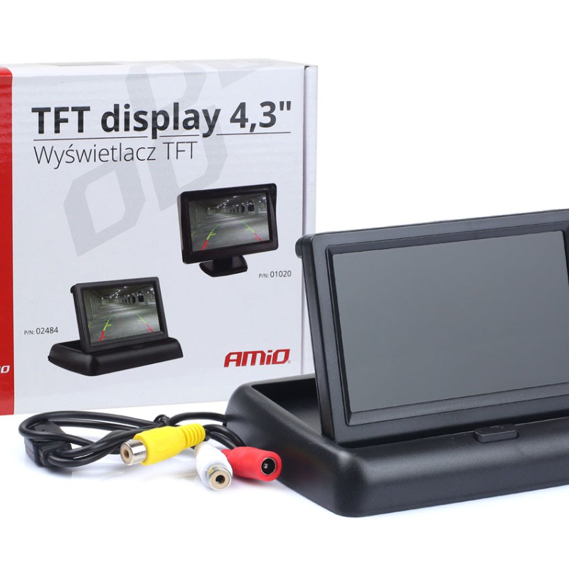 Amio - ΟΘΟΝΗ TFT LCD ΑΝΑΔΙΠΛΟΥΜΕΝΗ ΑΥΤΟΚΙΝΗΤΟΥ 4,3" - 12V - 1 τεμ. (02484/AM)