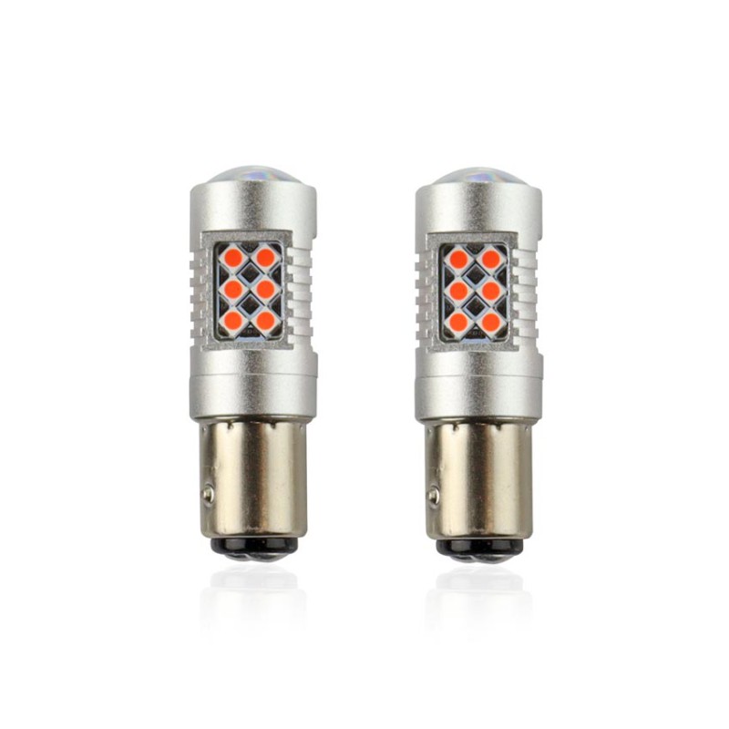 Amio - PR21/5W 12/24V 1,3/1,7W 6.000k LED 24xSMD3030 CAN-BUS ΚΟΚΚΙΝΟ 18x56mm 2ΤΕΜ. (02579/AM)