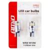 Amio - T10 W5W/W10W 12/24V W2,1x9,5d 6SMDx3030 ΛΕΥΚΟ (ΚΑΡΦΩΤΟ - CAN-BUS) 2ΤΕΜ. (02801/AM)