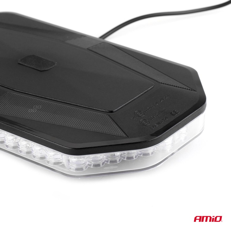Amio - ΦΑΡΟΣ/ΜΠΑΡΑ 12>24V 48SMD LED ΠΟΡΤΟΚΑΛΙ ΜΕ ΦΙΣ ΑΝΑΠΤΗΡΑ & ΜΑΓΝΗΤΙΚΗ ΒΑΣΗ 293x171x46mm​ -1 ΤΕΜ. (02920/AM)
