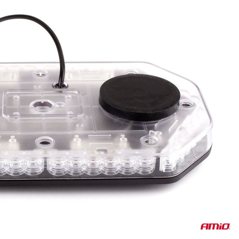 Amio - ΦΑΡΟΣ/ΜΠΑΡΑ 12>24V 48SMD LED ΠΟΡΤΟΚΑΛΙ ΜΕ ΦΙΣ ΑΝΑΠΤΗΡΑ & ΜΑΓΝΗΤΙΚΗ ΒΑΣΗ 293x171x46mm​ -1 ΤΕΜ. (02920/AM)