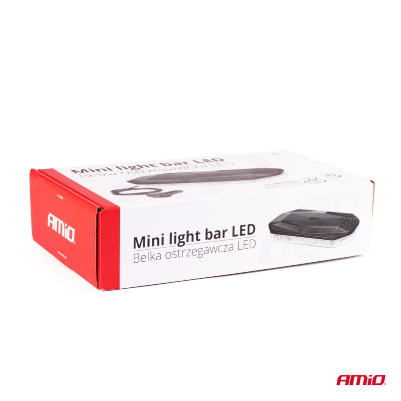 Amio - ΦΑΡΟΣ/ΜΠΑΡΑ 12>24V 48SMD LED ΠΟΡΤΟΚΑΛΙ ΜΕ ΦΙΣ ΑΝΑΠΤΗΡΑ & ΜΑΓΝΗΤΙΚΗ ΒΑΣΗ 293x171x46mm​ -1 ΤΕΜ. (02920/AM)