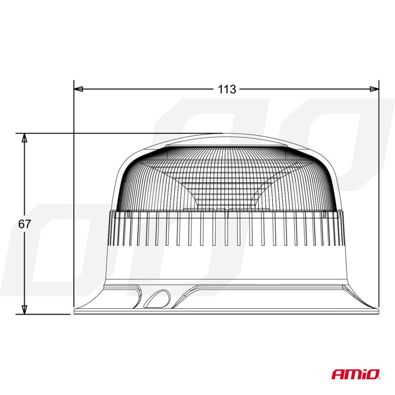 Amio - ΦΑΡΟΣ LED MINI 12/24V 18SMD IP56 ΠΟΡΤΟΚΑΛΙ ΒΙΔΩΤΟΣ 113x67mm -1 ΤΕΜ. (02926/AM)
