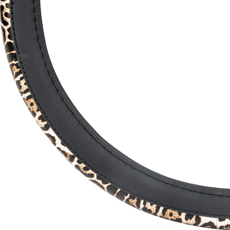 Amio - ΚΑΛΥΜΜΑ ΤΙΜΟΝΙΟΥ 37-39cm SWC-43-M ΜΑΥΡΟ/ΛΕΟΠΑΡ (LEOPARD) - 1 ΤΕΜ. (02984/AM)