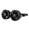 Amio - ΑΝΕΜΙΣΤΗΡΑΣ ΔΙΠΛΟΣ 12V 2χ4''(10,8cm) ΜΕ ΦΙΣ ΑΝΑΠΤΗΡΑ/2 USB 5V & ΣΤΗΡΙΞΗ ΣΤΟ ΠΡΟΣΚΕΦΑΛΟ - 1 TEM. 