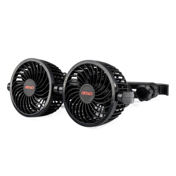 Amio - ΑΝΕΜΙΣΤΗΡΑΣ ΔΙΠΛΟΣ 12V 2χ4''(10,8cm) ΜΕ ΦΙΣ ΑΝΑΠΤΗΡΑ/2 USB 5V & ΣΤΗΡΙΞΗ ΣΤΟ ΠΡΟΣΚΕΦΑΛΟ - 1 TEM. 