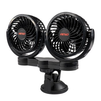 Amio - ΑΝΕΜΙΣΤΗΡΑΣ ΔΙΠΛΟΣ 12V 2χ4''(10,8cm) ΜΕ ΦΙΣ ΑΝΑΠΤΗΡΑ/2 ΤΑΧΥΤΗΤΩΝ/ ΜΕ ΒΕΝΤΟΥΖΑ PRO SERIES - 1 TEM. 