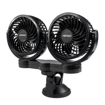 Amio - ΑΝΕΜΙΣΤΗΡΑΣ ΔΙΠΛΟΣ 24V 2χ4''(10,8cm) ΜΕ ΦΙΣ ΑΝΑΠΤΗΡΑ 2 ΤΑΧΥΤΗΤΩΝ ΜΕ ΒΕΝΤΟΥΖΑ PRO SERIES - 1 ΤΕΜ. (03011/AM)